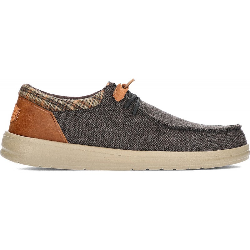 MOCASINES DUDE WALLY GRIP WOOL BROWN