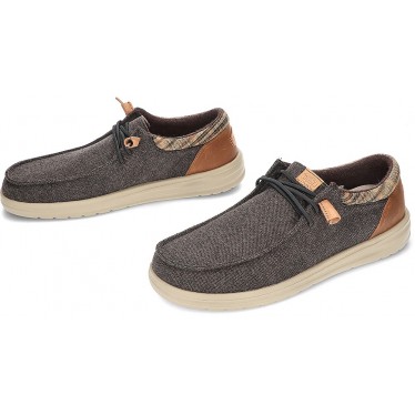 MOCASINES DUDE WALLY GRIP WOOL BROWN