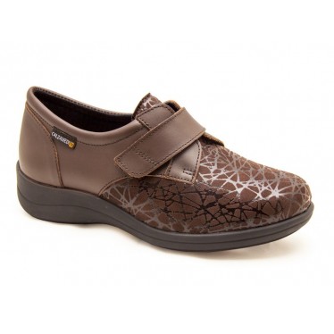 ZAPATOS CALZAMEDI ELASTICO DIABETICO CASUAL VELCRO COMODO MARRON