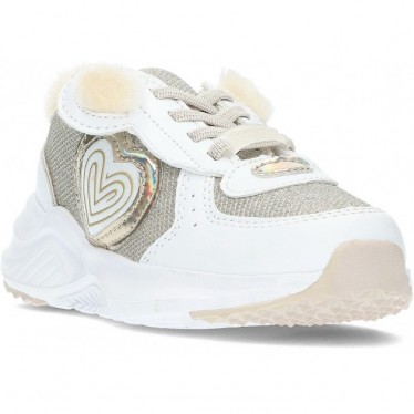 ZAPATILLAS CONGUITOS CORAZON LUZ 26107 WHITE