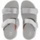 SANDALIAS FITFLOP FV6 LULU ADJUSTABLE LEATHER SLIDES SILVER