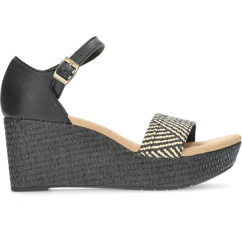 SANDALIAS CLARKS ROSEEASE BLACK_LEATHER