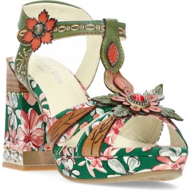 ZAPATOS CON TACÓN LAURA VITA NAYAO FLORAL_VERDE