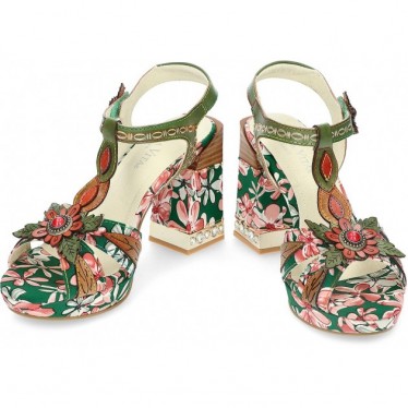 ZAPATOS CON TACÓN LAURA VITA NAYAO FLORAL_VERDE