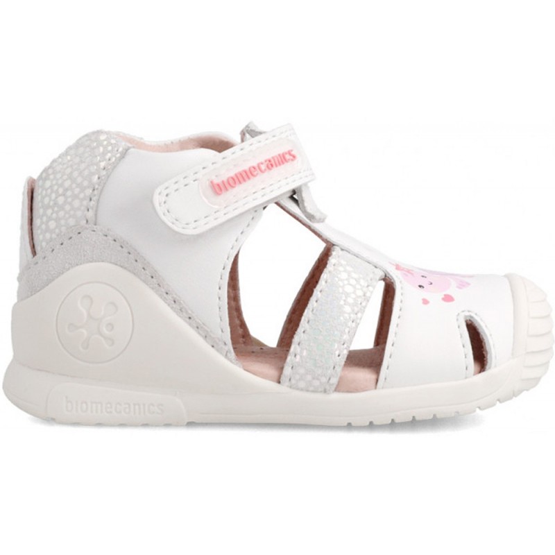 SANDALIA DE PIEL BIOMECANICS 222109 BLANCO