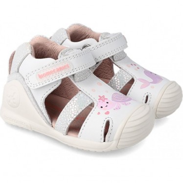 SANDALIA DE PIEL BIOMECANICS 222109 BLANCO