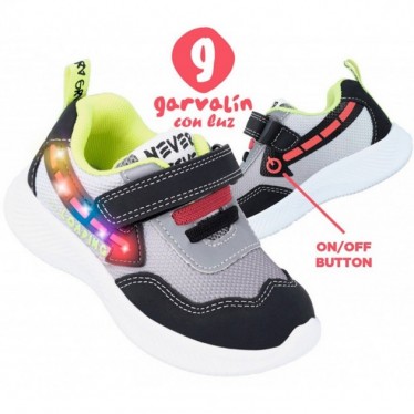 DEPORTIVA CON LUZ GARVALIN 231805-B VEGAN GRIS