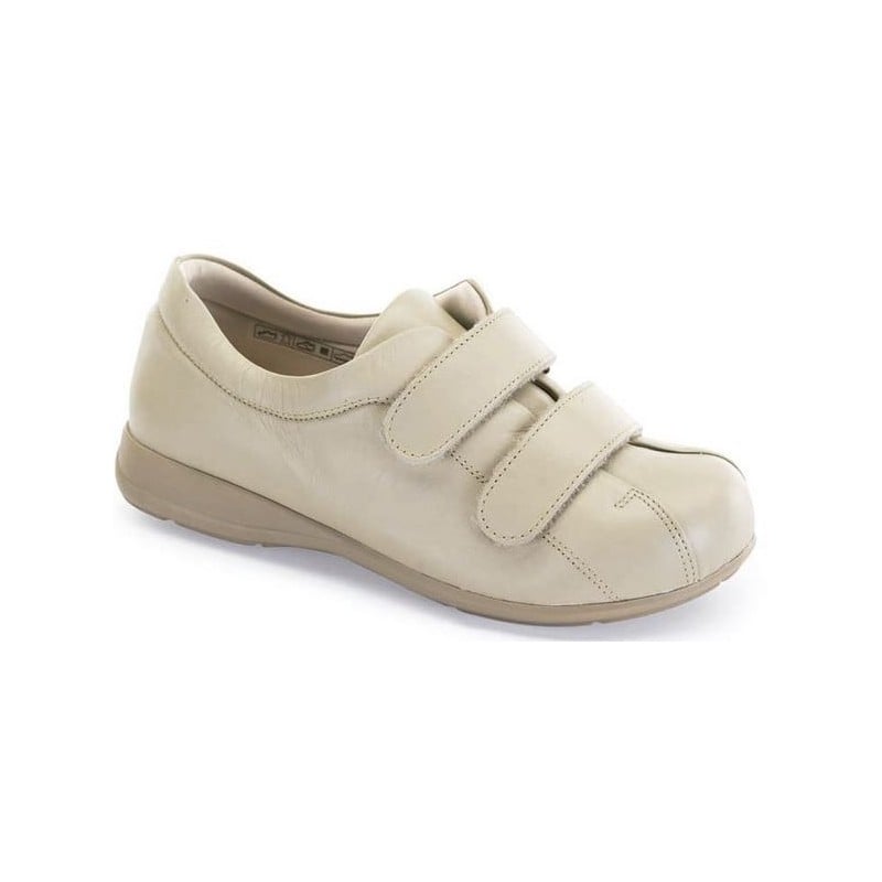 ZAPATOS CALZAMEDI VELCRO UNISEX PIE DIABETICO BEIGE