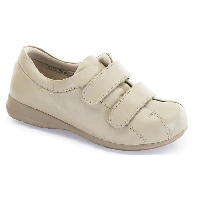 ZAPATOS CALZAMEDI VELCRO UNISEX PIE DIABETICO BEIGE