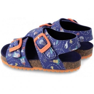 SANDALIAS GARVALIN 232663 BIO ESTAMPADO AZUL_MARINO