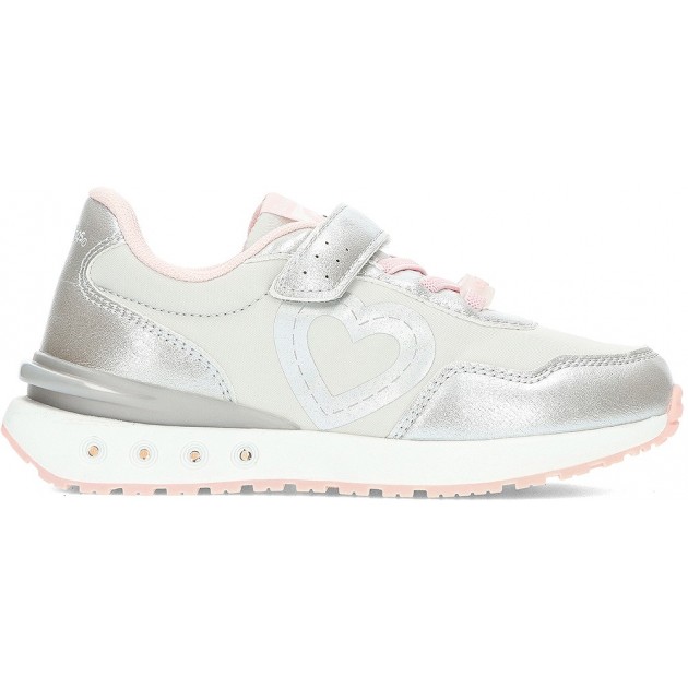 ZAPATILLA CON LUZ CONGUITOS CORAZÓN 247001 SILVER ZAPATILLA CON LUZ CONGUITOS CORAZÓN 247001 SILVER