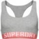 TOP SUPERDRY W3110356A CROP BRALETTE LOGO GREY