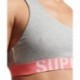 TOP SUPERDRY W3110356A CROP BRALETTE LOGO GREY