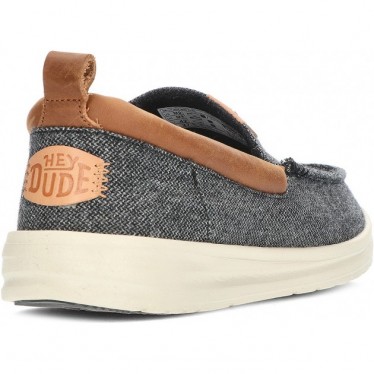 MOCASINES DUDE WALLY GRIP MOC WOOL CHARCOAL