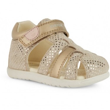 SANDALIAS GEOX MACCHIA PRIMEROS PASOS B254WB BEIGE_GOLD