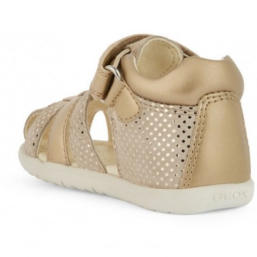 SANDALIAS GEOX MACCHIA PRIMEROS PASOS B254WB BEIGE_GOLD