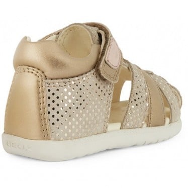 SANDALIAS GEOX MACCHIA PRIMEROS PASOS B254WB BEIGE_GOLD