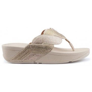 SANDALIAS FITFLOP PAISLEY ROPE TOE THONGS PLATINO