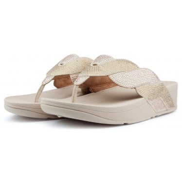 SANDALIAS FITFLOP PAISLEY ROPE TOE THONGS PLATINO