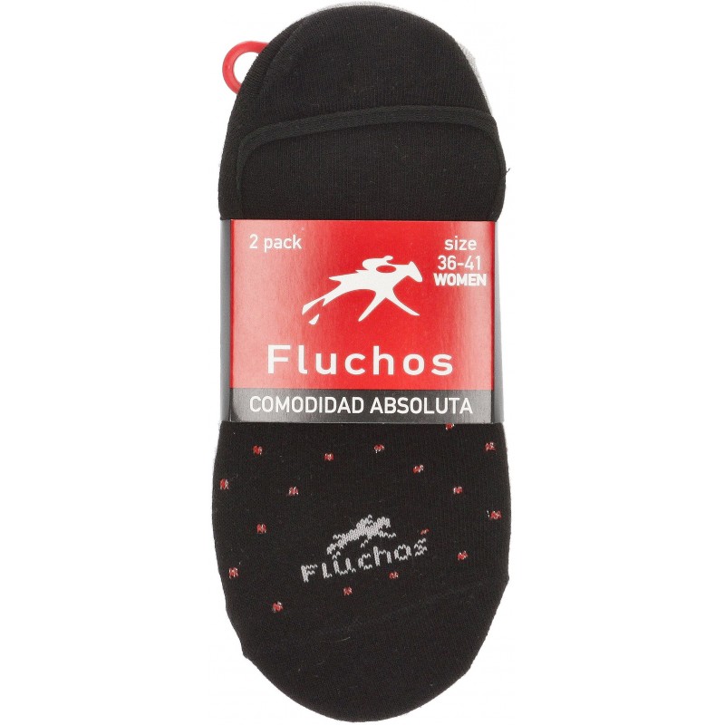 CALCETINES FLUCHOS CA0006 PACK 2 GRIS_NEGRO