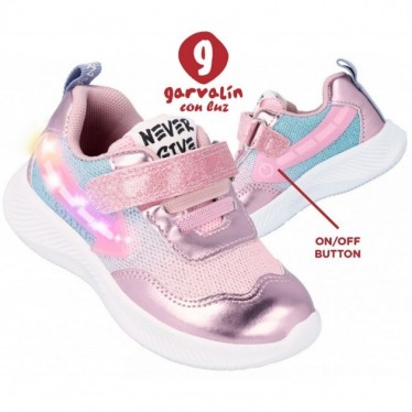 SNEAKER CON LUZ GARVALIN 231805 VEGAN ROSA