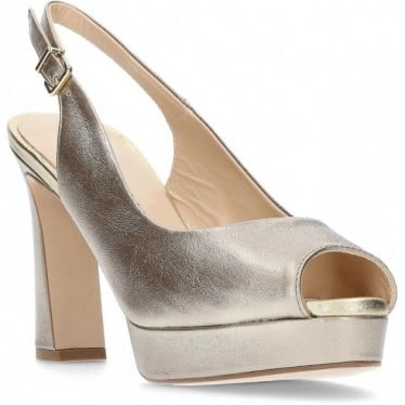 SANDALIAS CON TACÓN DE PEDRO MIRALLES 13316 DORADO