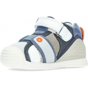 SANDALIAS BIOMECANICS BEBÉ REJILLA 222132 AZUL_BLANCO