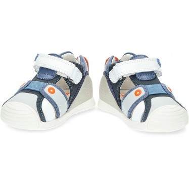 SANDALIAS BIOMECANICS BEBÉ REJILLA 222132 AZUL_BLANCO