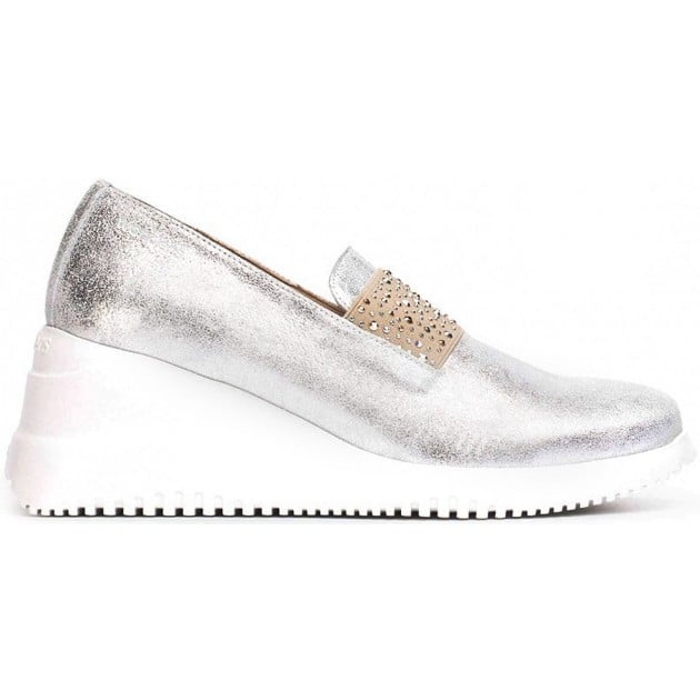 MOCASINES WONDERS BONE G-6605 PLATA MOCASINES WONDERS BONE G-6605 PLATA