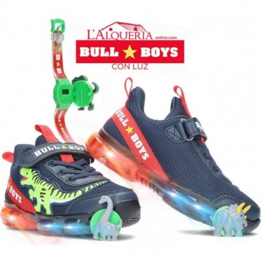 DEPORTIVA BULL BOYS T-REX CON LUZ DNAL-2130 AZUL