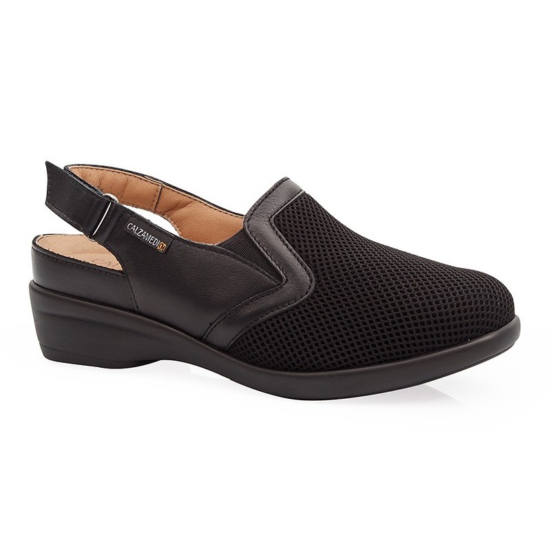 SANDALIAS CALZAMEDI ELASTICA 0704 NEGRO