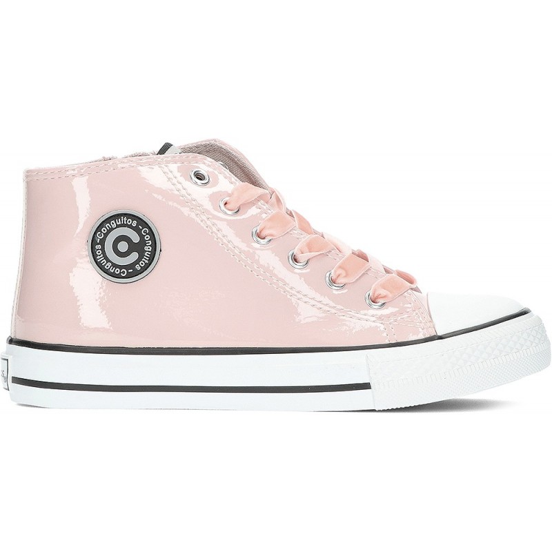 ZAPATILLAS ALTAS CONGUITOS CHAROL 283009 ROSA