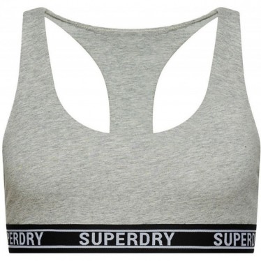 TOP SUPERDRY W3110357A MULTILOGO CROP GREY