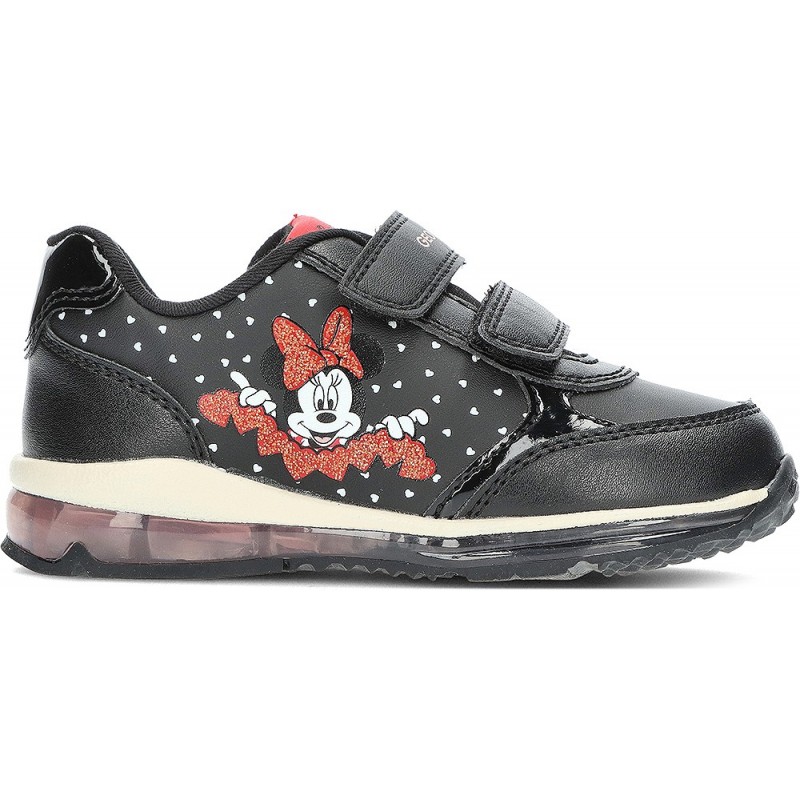 DEPORTIVAS CON LUZ GEOX MINNIE MOUSE B3685C BLACK