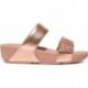 SANDALIAS FITFLOP LULU LASERCRYSTAL LEATH SLIDES EU2 ROSE_GOLD