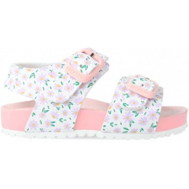 SANDALIA GARVALIN 232433 ESTAMPADO FLORAL BLANCO