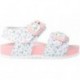 SANDALIA GARVALIN 232433 ESTAMPADO FLORAL BLANCO