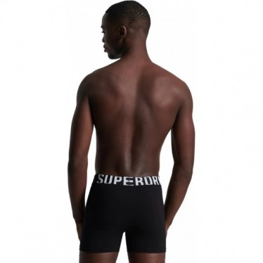 BOXER SUPERDRY M3110340A LOGO DOUBLE PACK BLACK_WHITE