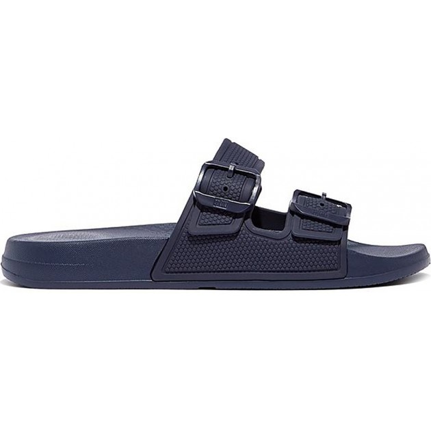 SANDALIAS FITFLOP IQUSHION TWO-BAR BUCKLE SLIDES FD2 MIDNIGHT_NAVY