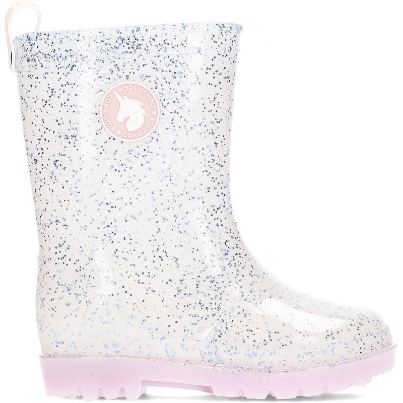 BOTAS DE AGUA CON LUZ CONGUITOS GLITTER 110011 PINK_GLITTER