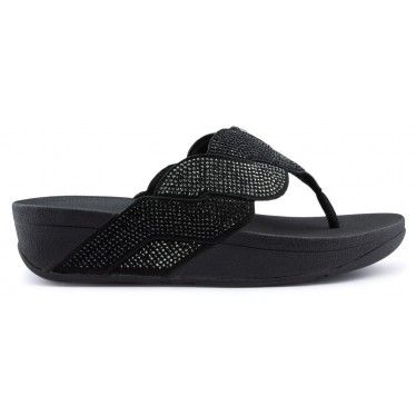 SANDALIAS FITFLOP PAISLEY ROPE TOE THONGS BLACK