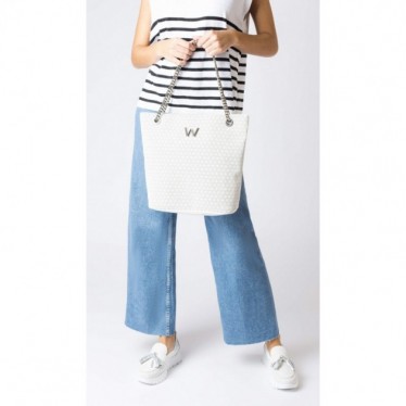 BOLSO WONDERS SOPPER LILY WB-490008 BLANCO