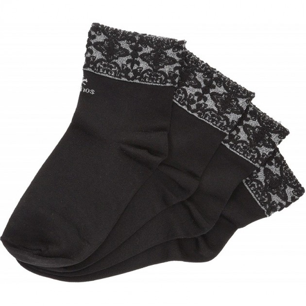 CALCETINES FLUCHOS CA012 BORDADO BLACK CALCETINES FLUCHOS CA012 BORDADO BLACK