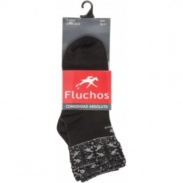 CALCETINES FLUCHOS CA012 BORDADO BLACK