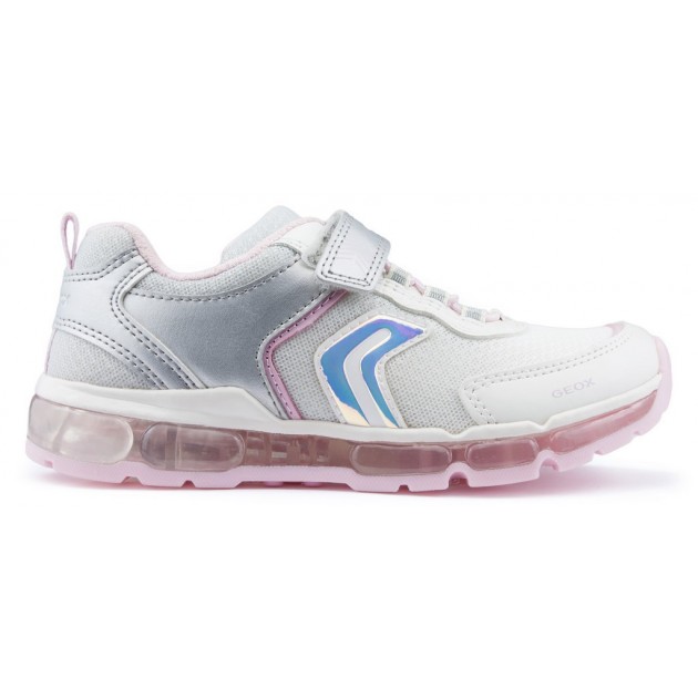 ZAPATILLAS GEOX ANDROID LUCES NIÑA SILVER_WHITE ZAPATILLAS GEOX ANDROID LUCES NIÑA SILVER_WHITE