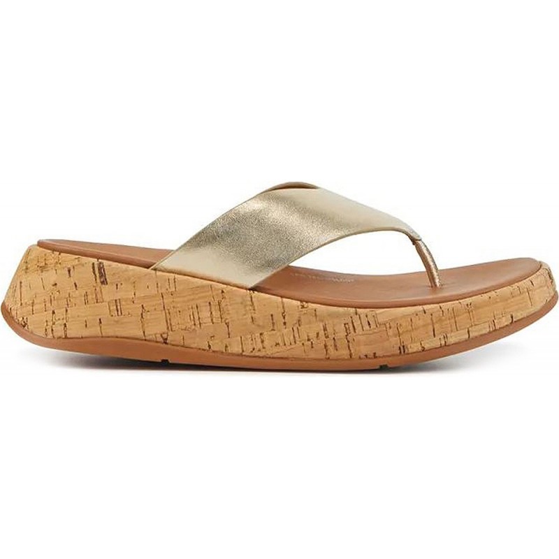 SANDALIAS FITFLOP FT7 F-MODE LTH PLATINO