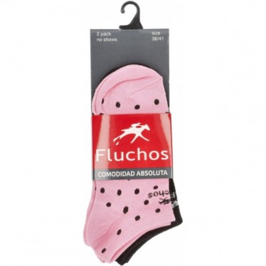 CALCETINES Y MEDIAS FLUCHOS CA011 BLACK_PINK