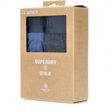BOXER SUPERDRY M3110339 DOUBLE PACK NAVY