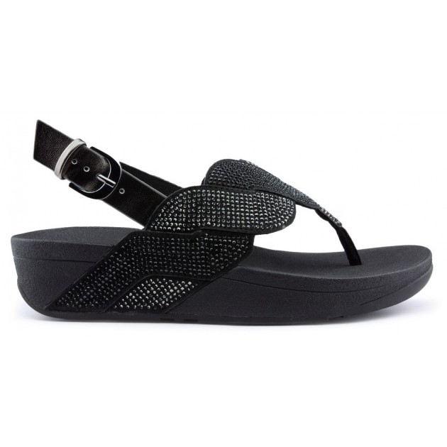 SANDALIAS FITFLOP PAISLEY ROPE BACK STRAP BLACK SANDALIAS FITFLOP PAISLEY ROPE BACK STRAP BLACK