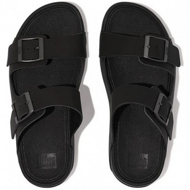 SANDALIAS FITFLOP GD2 GOGH MOC BUCKLE LTH SLIDES BLACK